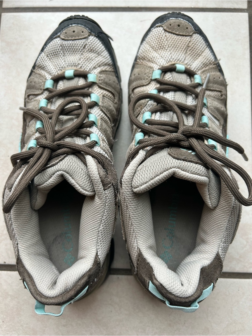 Columbia Women’s Hiking Shoes Lace-Up Gray Brown Blue US 10 M BL3199-221